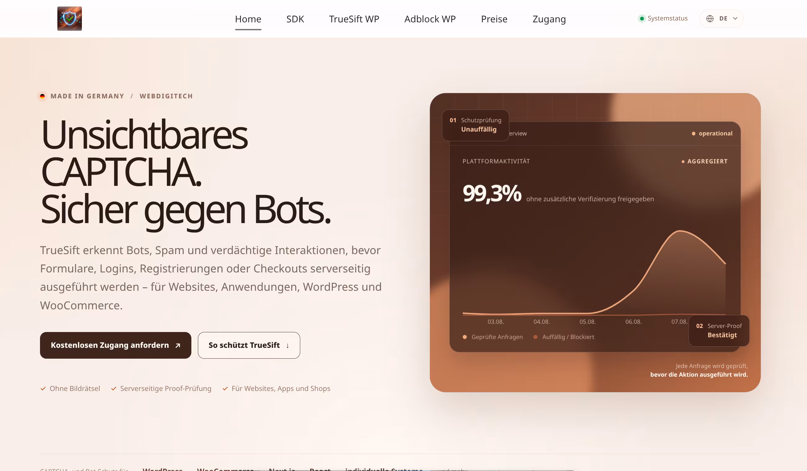 TrueSift – CAPTCHA- und Bot-Schutz-Plattform (truesift.de)